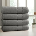 thumbnail image 1 of Modern Threads Spunloft™ Adult Bath Sheet Set, 35" x 66", 100% Cotton 4 Pack, Charcoal, 1 of 3
