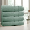 thumbnail image 1 of Modern Threads Spunloft™ Adult Bath Sheet Set, 35" x 66", 100% Cotton 4 Pack, Eucalyptus Green, 1 of 3