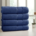 thumbnail image 1 of Modern Threads Spunloft™ Adult Bath Sheet Set, 35" x 66", 100% Cotton 4 Pack, Navy Blue, 1 of 3