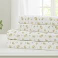thumbnail image 1 of Modern Threads Sweet Rose 4-Piece Gold Printed Microfiber Adult Sheet Set, Full, 1 of 15