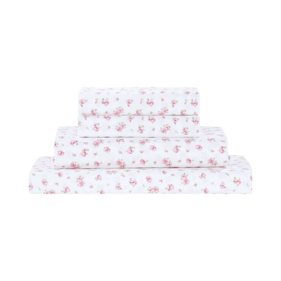 Amrapur Overseas Inc. Printed Sheet Set Sweet Rose Ivory