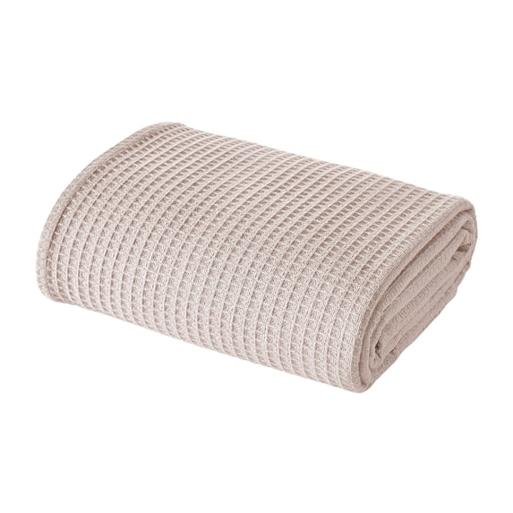 Modern Threads Thermal Waffle Weave Blush Cotton Bed Blanket, Full/Queen