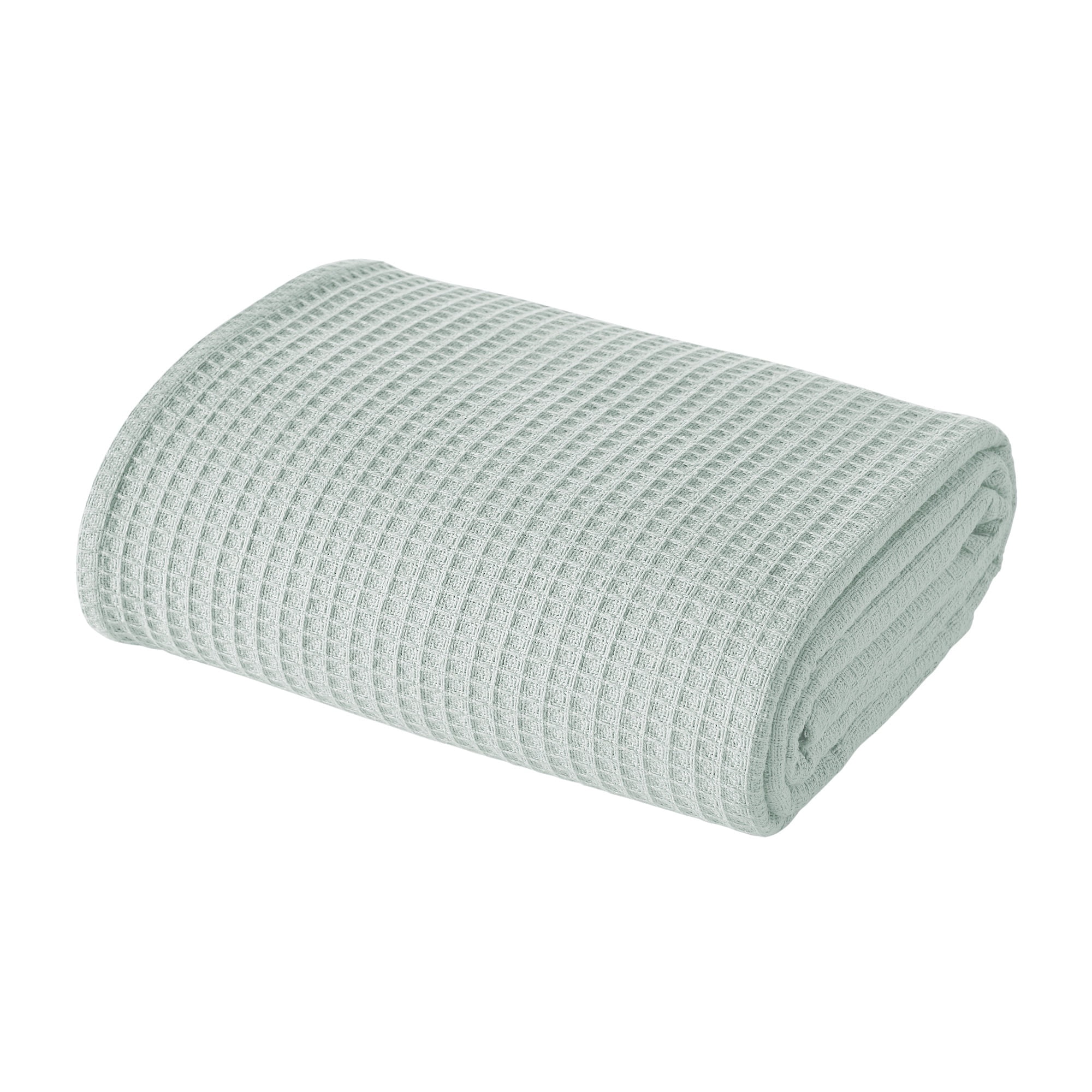 Modern Threads Thermal  Blue Cotton Waffle Weave Bed Blanket, Twin