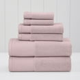 thumbnail image 1 of Modern Threads Waffle-Rib 6-Piece Cotton Bath Towel Sets, Pink Teal, 1 of 6