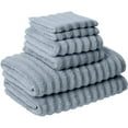 thumbnail image 1 of Modern Threads Luxury 100% Cotton 6-pc Wavy Towel Set, Blue, 1 of 6