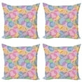 thumbnail image 1 of Ambesonne Modern Throw Pillow Cover 4 Pack, Geometric Circles Rounds, 16", Multicolor, 1 of 2