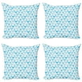 thumbnail image 1 of Ambesonne Modern Throw Pillow Cover 4 Pack, Geometric Shape Triangle, 16", Pale Blue, 1 of 5