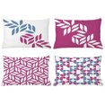 thumbnail image 1 of Ambesonne Throw Pillow Cover 4 Pack, , 12"x20", Blue and Dark Magenta, 1 of 2