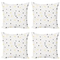 thumbnail image 1 of Ambesonne Modern Throw Pillow Cover 4 Pack, Polka Dots Geometric, 16", Yellow White Grey, 1 of 5