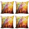 thumbnail image 1 of Ambesonne Modern Throw Pillow Cover 4 Pack, Rainbow Colored Image, 24", Multicolor, 1 of 6
