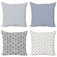 thumbnail image 1 of Ambesonne Modern Throw Pillow Cover 4 Pack, Whale Tails Sheep Moon Star, 20", Blue Grey Ivory, 1 of 2