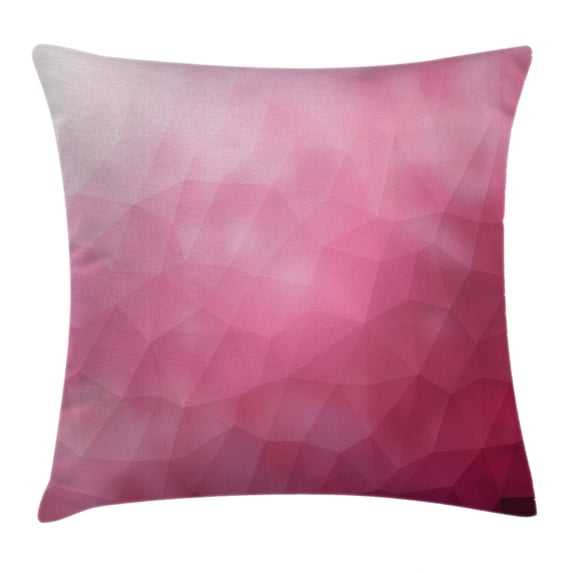 Modern Throw Pillow Cushion Cover, Abstract Various Shades of Gradient Toned Pink with Fragmented Effects Design, Decorative Square Accent Pillow Case, 16 X 16 Inches, Magenta Fuchsia, by Ambesonne
