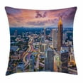 thumbnail image 1 of Modern Throw Pillow Cushion Cover, Atlanta City Skyline at Sunset with Hazy Light Georgia Town American View, Decorative Square Accent Pillow Case, 20 X 20 Inches, Baby Pink Blue Silver, by Ambesonne, 1 of 2