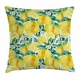 thumbnail image 1 of Modern Throw Pillow Cushion Cover, Mature Lemon Citrus Tree Branches Vibrant Flourishing Season Watercolor, Decorative Square Accent Pillow Case, 20 X 20 Inches, Forest Green Yellow, by Ambesonne, 1 of 2