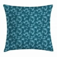 thumbnail image 1 of Modern Throw Pillow Cushion Cover, Nested Circles with Dots in Repeating Form Rounded Circular Tile Pattern Art Illustration, Decorative Square Accent Pillow Case, 20 X 20 Inches, Blue, by Ambesonne, 1 of 2