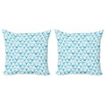 thumbnail image 1 of Ambesonne Modern Throw Pillow Cover 2 Pack, Geometric Shape Triangle, 24", Pale Blue, 1 of 2