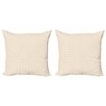 thumbnail image 1 of Ambesonne Modern Throw Pillow Cover 2 Pack, Geometric Hexagon Stripe, 20", Peach Cream, 1 of 2