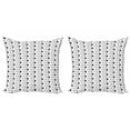thumbnail image 1 of Ambesonne Black and White Throw Pillow Cover 2 Pack, Ocean Sea Life, 20", Black and White, 1 of 2