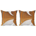 thumbnail image 1 of Ambesonne Modern Throw Pillow Cover 2 Pack, Geometric Long Tunnel, 24", Orange Grey, 1 of 5