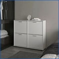 thumbnail image 1 of Modern Tilt-Out Shoe Storage Cabinet | 4 Door | White Particle Board, 1 of 8