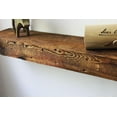 thumbnail image 1 of Modern Timber Craft Reclaimed Wood Fireplace Mantel Shelf | Solid Rustic American Barnwood with Floating Shelf Brackets | 2.75" Thickness | 95" L x 10" D, Oiled, 1 of 4