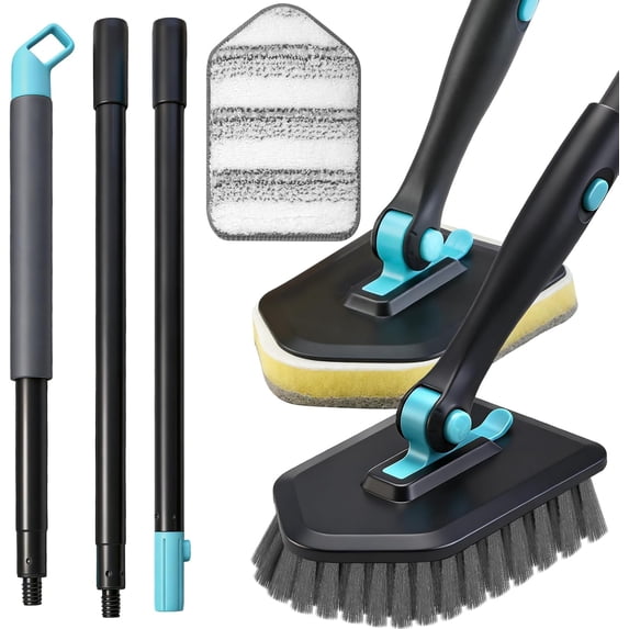 Modern Toilet Brush and Holder Set | Natural Shell Mosaic Glass Non-Rustic Stainless Steel Practical & Decorative Bowl Luxury Bathroom Accessories