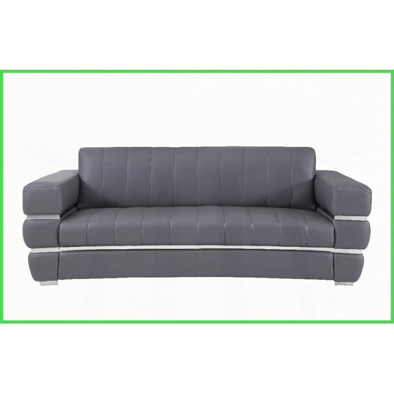 Modern Top Grain Italian Leather Living Room Sofa with Kiln-Dried Hardwood Frame