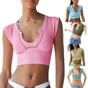 Modern Top! Y-2k Crop Top U-rban Seamless Top Outfitters Dupes Baby Tees For Women Baby Crop Tees-Crew Neck XS,S,M,L,XL