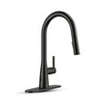 thumbnail image 1 of Modern Touchless Matte Black Pull-Down Kitchen Faucet, 1 of 8