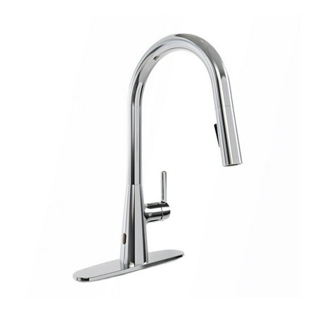 Modern Touchless Polished Chrome Pull-Down Kitchen Faucet