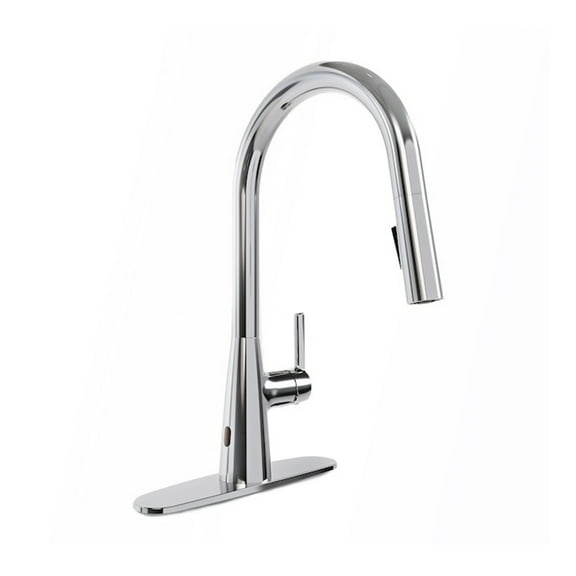 Modern Touchless Polished Chrome Pull-Down Kitchen Faucet