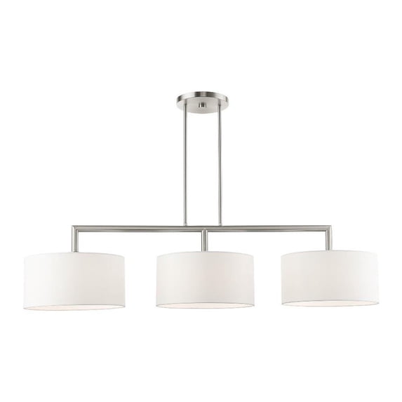 Modern Traditional Three Light Chandelier-Brushed Nickel Finish Bailey Street Home 218-Bel-4363142