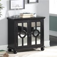 thumbnail image 1 of Modern Traditional Wooden Chest, Antique Black, Mirror Doors, For Bedroom Storage Accent Wood, Interior, 1 of 3