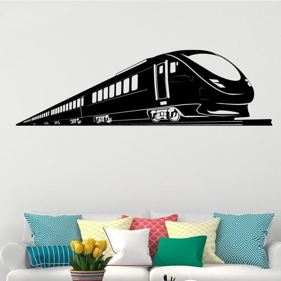 Modern Train Personalized Wall Sticker Wallpapers Decal Graphic for Boys Rooms Removeable Vinyl Wall Sticker Home Decor 20x67cm