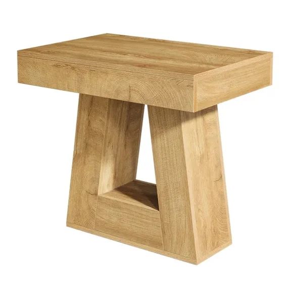 Modern Trapezoidal Base Sofa Side Tea Table