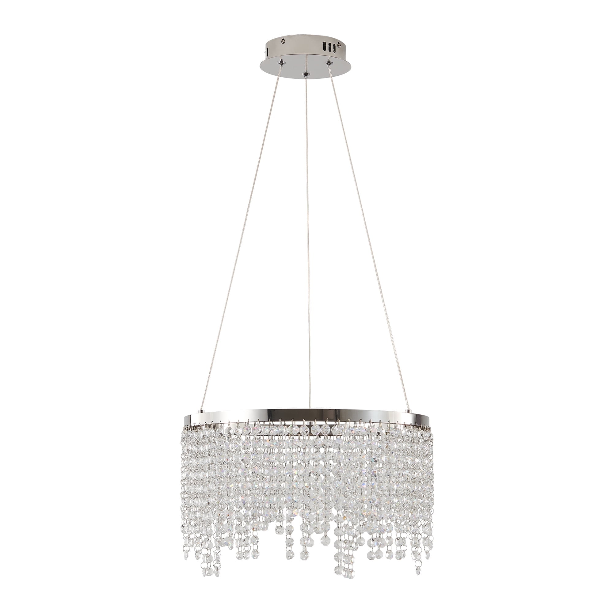 Modern Tree Branch Chandelier 15.7'' 8-Light Crystal Pendant in Gold Luxury Round Raindrop Pendant Light Fixture with Adjustable Height for Dining Room Bedroom Living Room Entryway