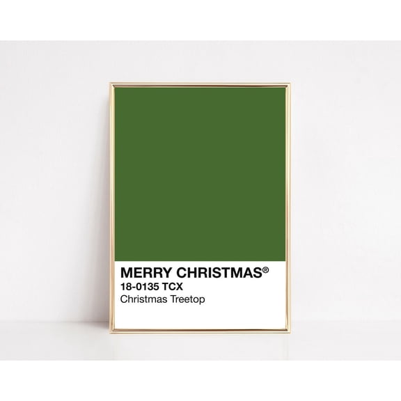 Modern Treetop Color Block Wall Art Decor, Unframed Paper Print Size 8x12