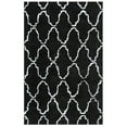 thumbnail image 1 of Modern Trellis Hand Woven Tufted and Plush Indoor Shag Area Rug by Blue Nile Mills - 8' x 10', Black-Silver, 1 of 5