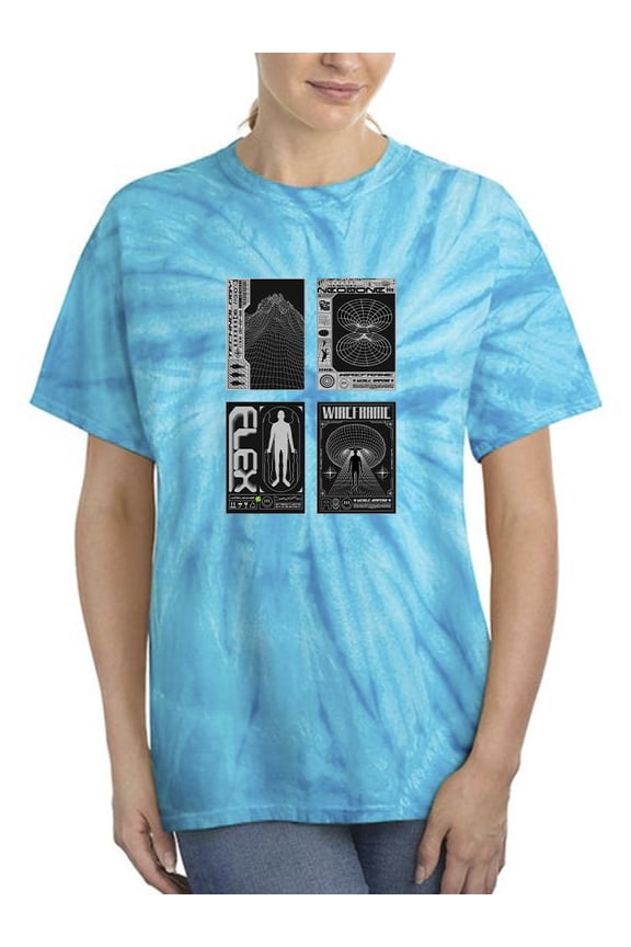 Modern Trendy Techno Prints Tie Dye Cyclone Women -Image by Shutterstock, Female Small