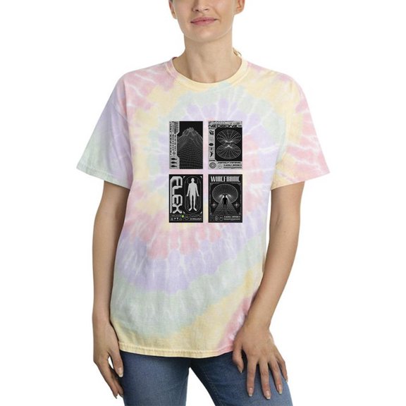 Modern Trendy Techno Prints Tie Dye Spiral Women -Image by Shutterstock, Female Large