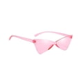 thumbnail image 1 of Modern Triangle Sunglasses Sun Protection Versatile UV400 Cat Eye Sunglasses Pink, 1 of 8