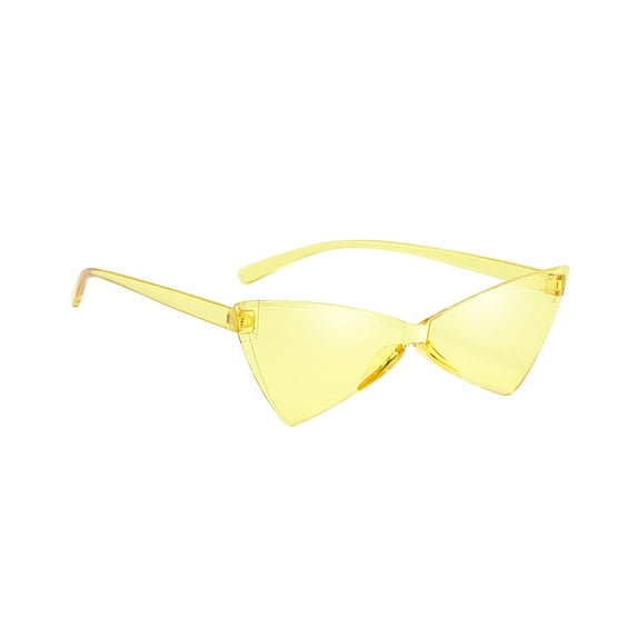 Modern Triangle Sunglasses Sun Protection Versatile UV400 Cat Eye Sunglasses Yellow