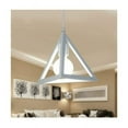 thumbnail image 1 of chandelier suspension cage triangular shape iron lampshade lighting fixture for living room dining room suisine bar White, 1 of 4