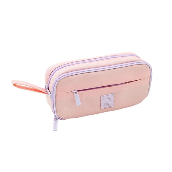 Modern Triplicate Slide Pen Bag With Multiple Pouches Students Writing Materials Planner