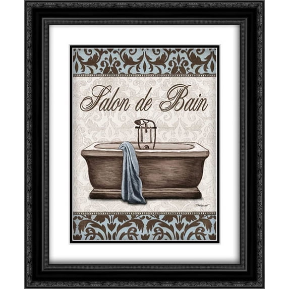 Modern Tub 2x Matted 20x24 Black Ornate Framed Art Print by Williams, Todd