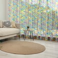 thumbnail image 1 of Modern Tulle Curtains with Rod Pocket, Circular Shaped Buttons Pattern in Various Sizes Print, Sheer Drape for Wedding Party 2 Panels, 7 Sizes, Multicolor, by Ambesonne, 1 of 3