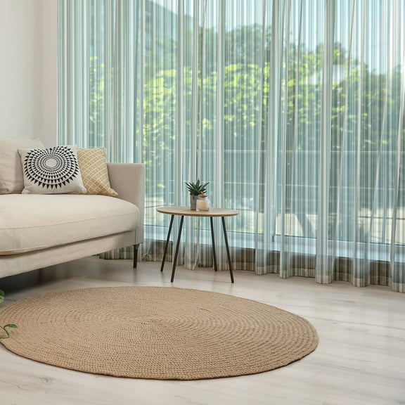 Modern Tulle Curtains with Rod Pocket, Vertical Thin and Bold Stipes Optical Pattern Retro Style Abstract Print, Sheer Drape for Wedding Party 2 Panels, 7 Sizes, Pale Sage Green White, by Ambesonne