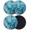 thumbnail image 1 of Modern Turquoise Coasters Set of 4, Absorbent Coasters for Drinks, Abstract Teal Gold Marble Textured Coaster for Desk Coffee Table Protection, Home Decor House Warming Gifts 4", 1 of 8