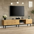 Modern Tv Stand With 4 Open Shelves, ColorMatching Media