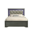 thumbnail image 1 of Modern Twin Bed In Gray With Robust Wood Construction And Headboard Size Bedroom Fashionable For A, 1 of 3